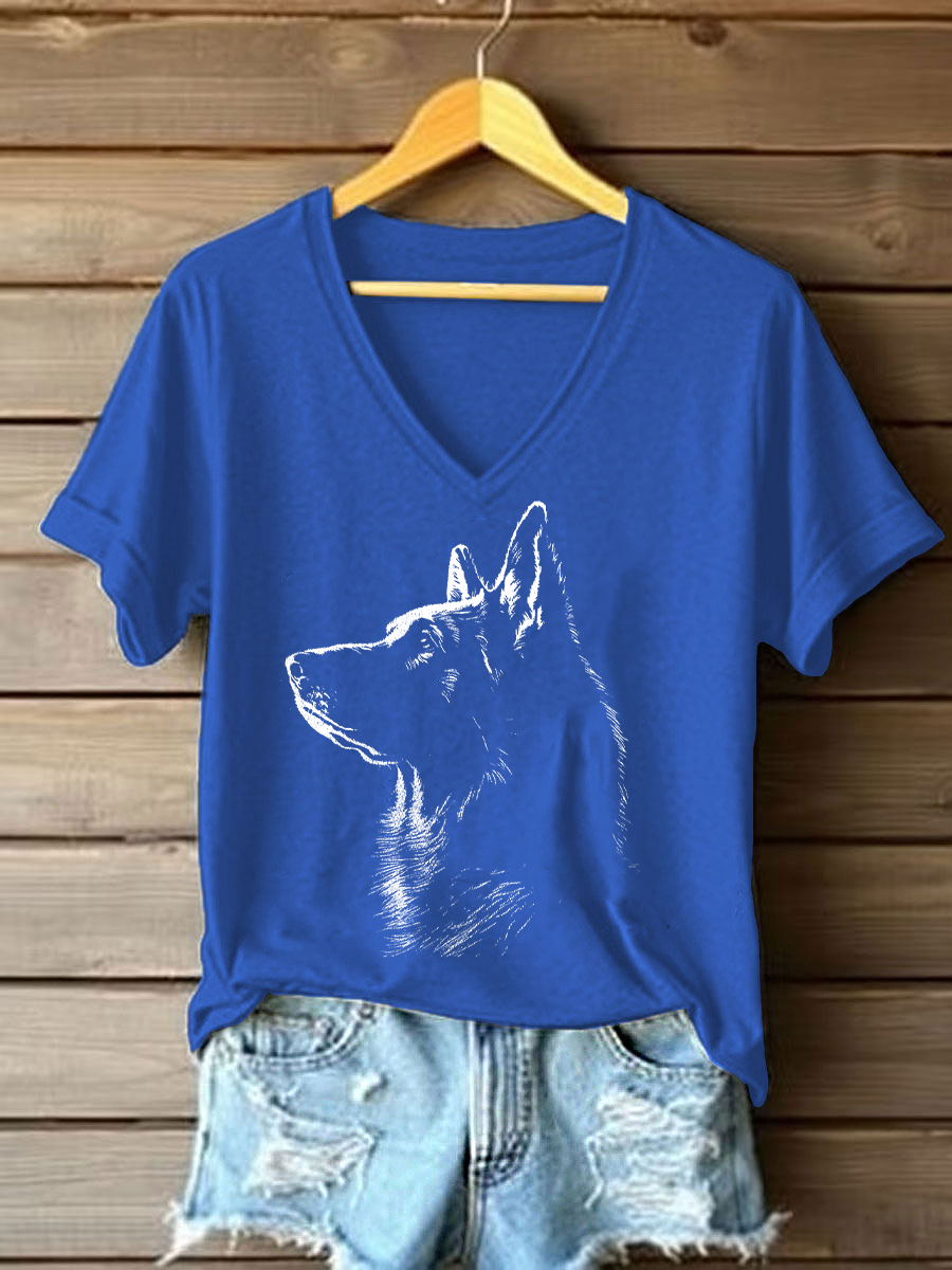 Women's Shepherd Print Casual T-Shirt