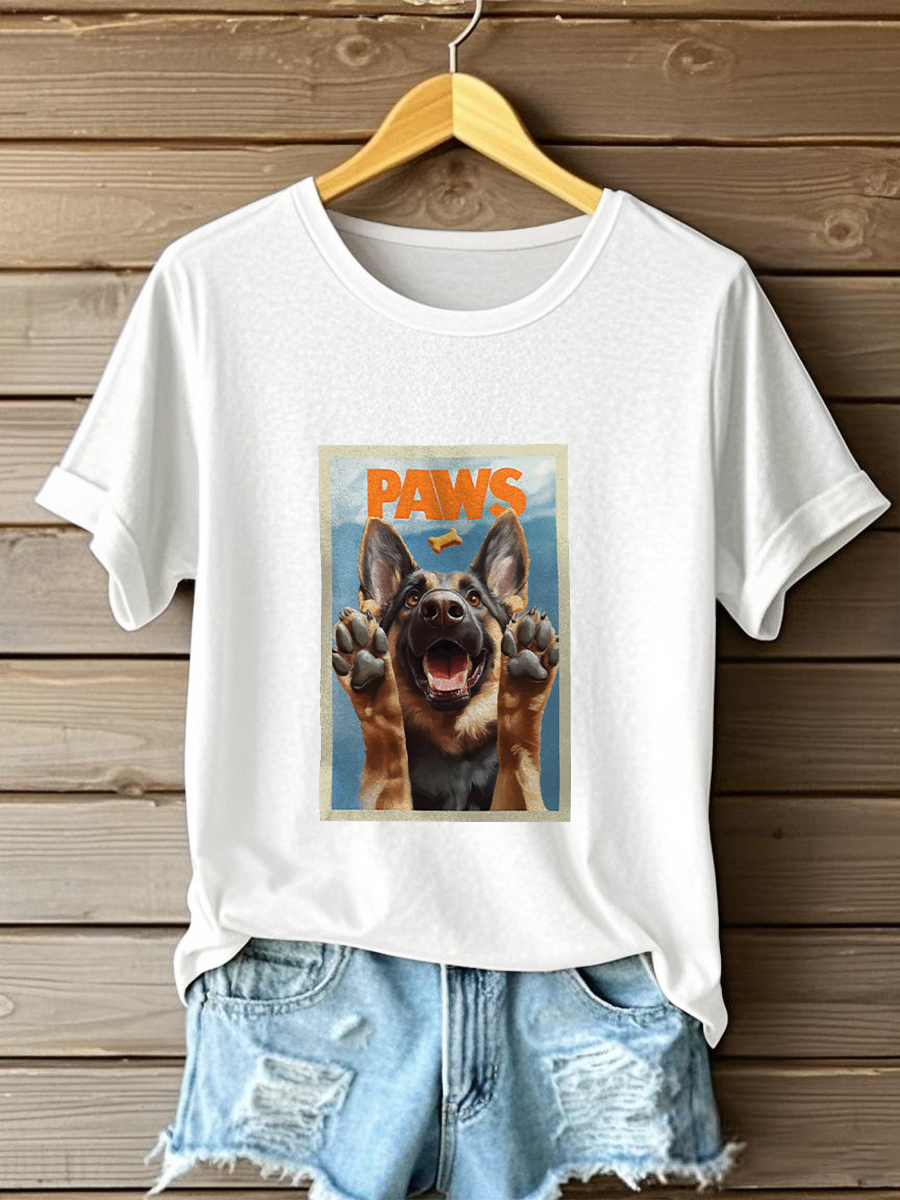 Women's Shepherd Print Casual T-Shirt