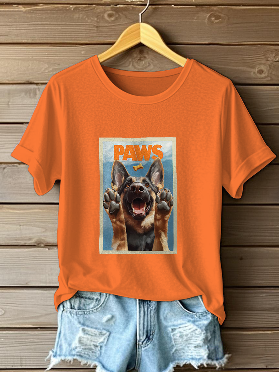Women's Shepherd Print Casual T-Shirt