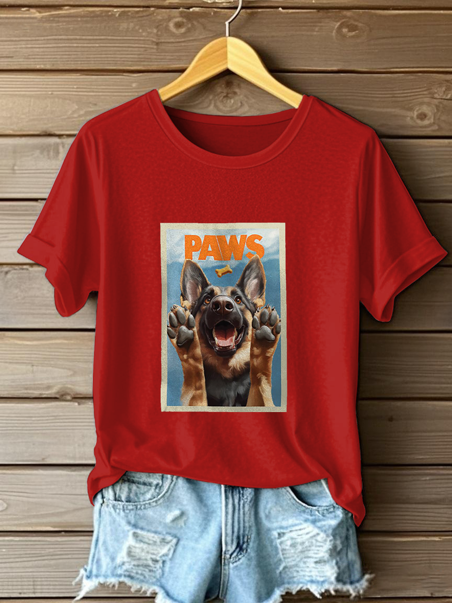 Women's Shepherd Print Casual T-Shirt