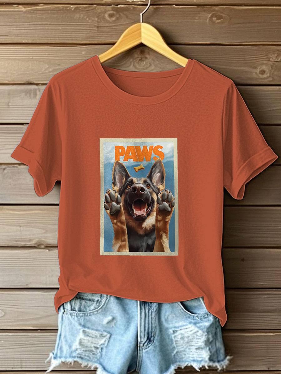 Women's Shepherd Print Casual T-Shirt