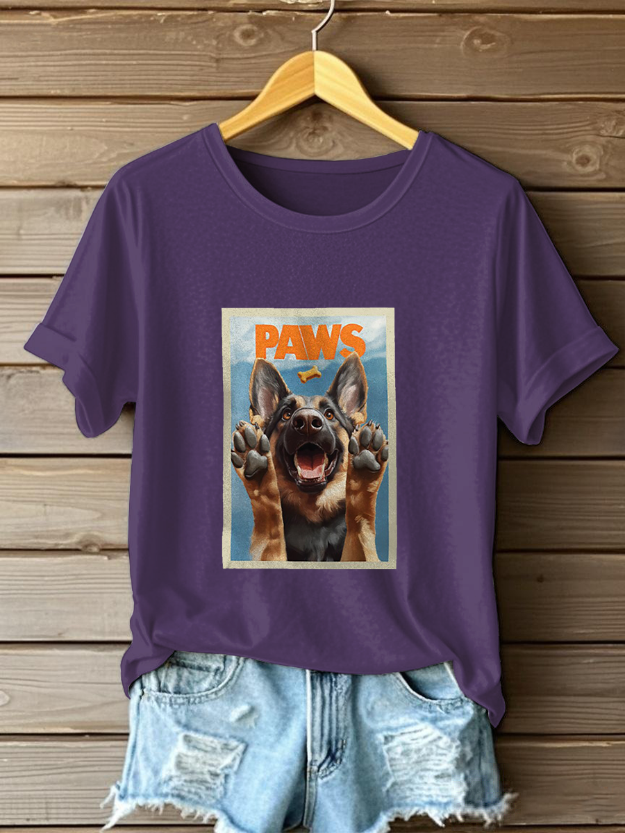 Women's Shepherd Print Casual T-Shirt