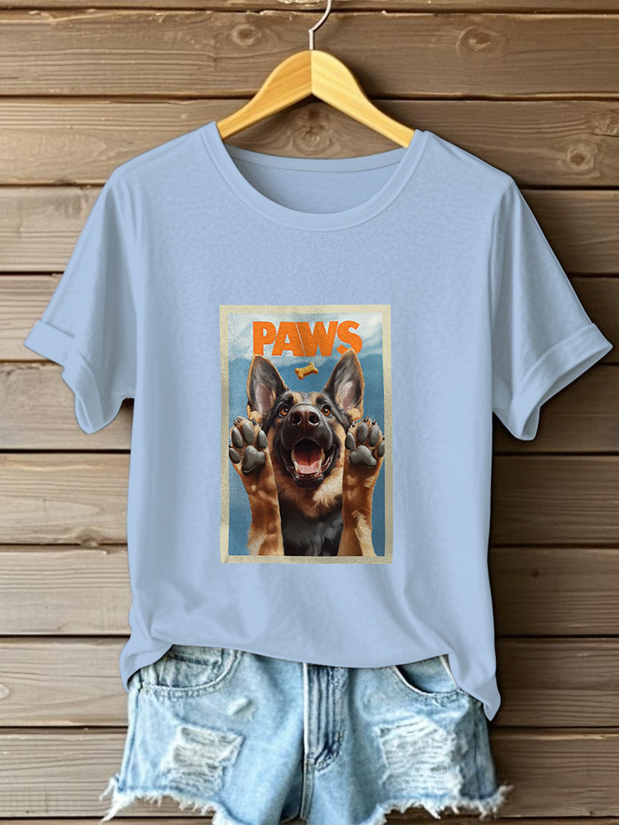 Women's Shepherd Print Casual T-Shirt