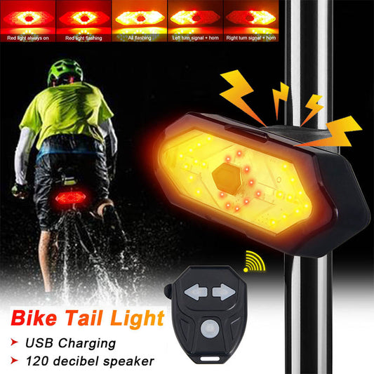 🔥Hot Sale🔥Waterproof Night Riding LED Mountain Bike Remote Control Steering Tail Light