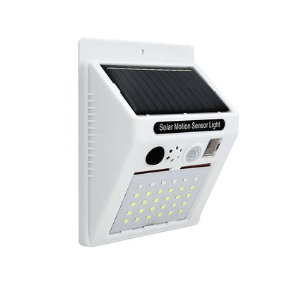 Solar-Powered Remote Control Motion Sensor Security Alarm Lamp