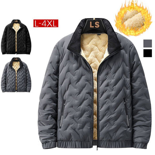 🎁Hot Sale 50% Off🔥Men's Quilted Winter Jacket with Faux Fleece Lining