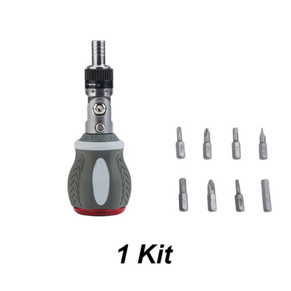 Versatile 8-in-1 Magnetic Ratcheting Screwdriver Bit Kit