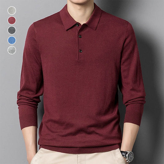 🔥New Year Sale🔥Men's Long Sleeve Button Up Wool Knit Lapel Shirt - Buy 2 and Get Free Shipping