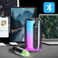 Portable Karaoke Machine with 2 Mics & LED Light