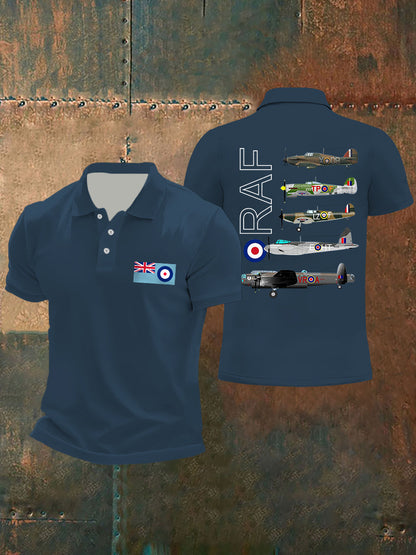 Men's Vintage Spitfire Lancaster Typhoon Hurricane Mosquito Print Casual Top