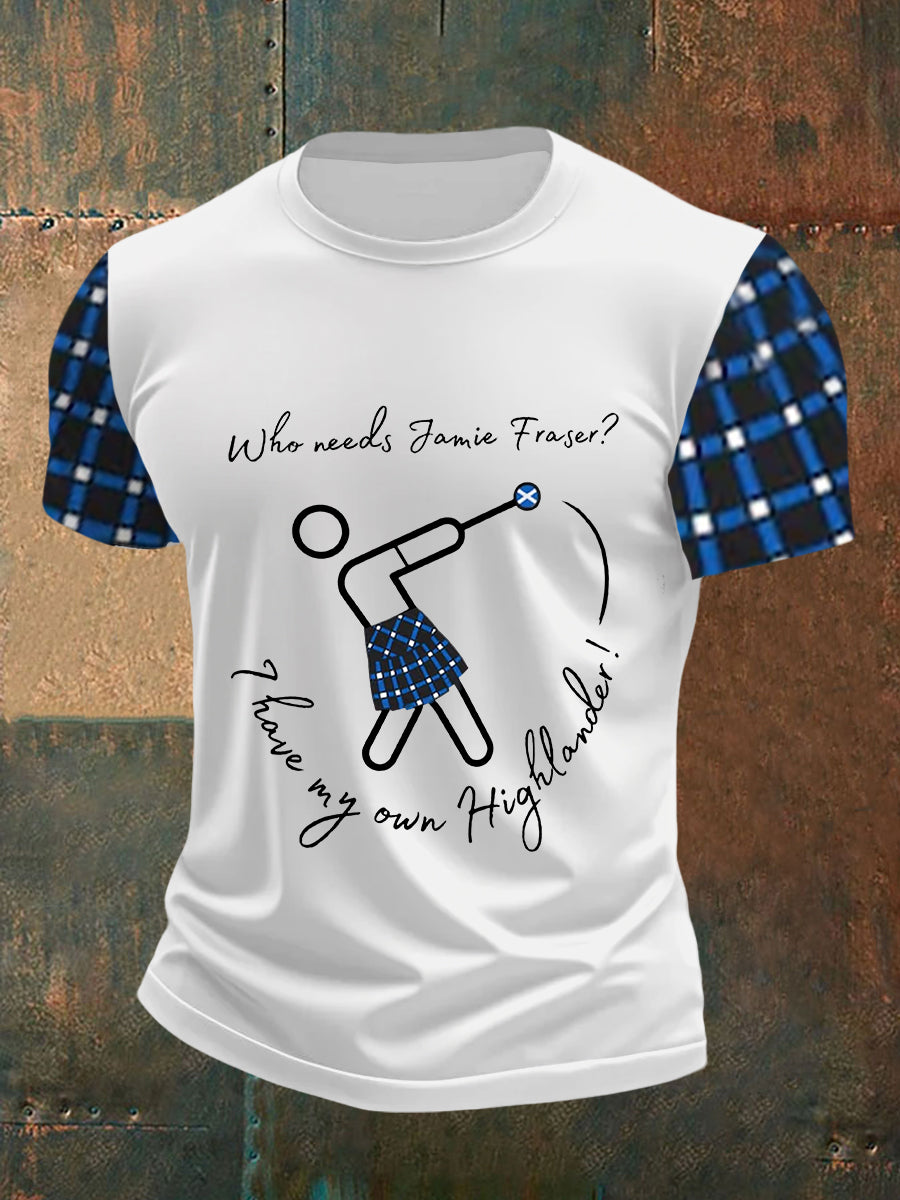 Men's Funny Scotland Highland Games Short Sleeves T-shirt