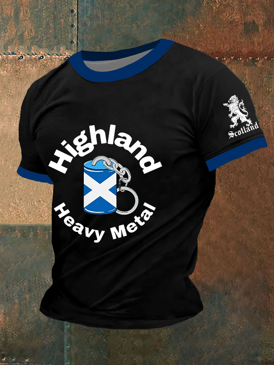 Men's Funny Scotland Highland Games Short Sleeves T-shirt