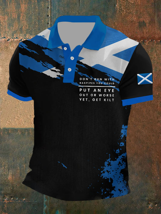 Men's Funny Scotland Flag Short Sleeve Top