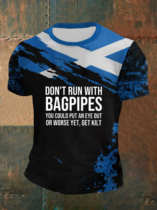 Men's Funny Scotland Flag Short Sleeve T-shirt