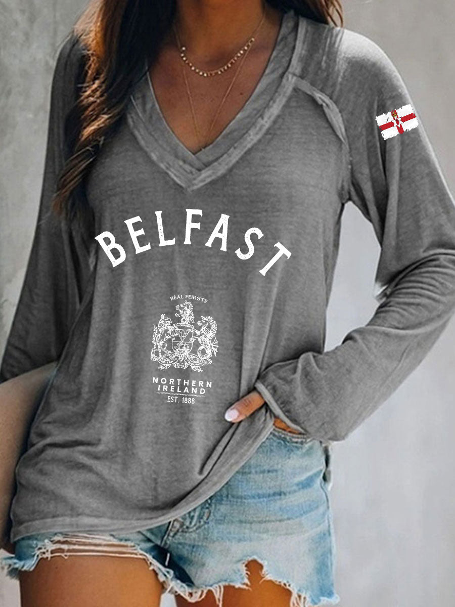 Women's Northern Ireland Printed Casual T-Shirt