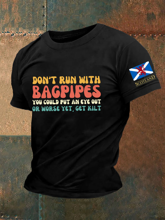 Men's Funny Scotland Flag Short Sleeve T-shirt