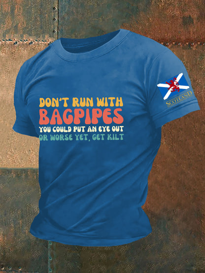 Men's Funny Scotland Flag Short Sleeve T-shirt