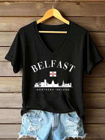Women's Northern Ireland Printed Casual T-Shirt
