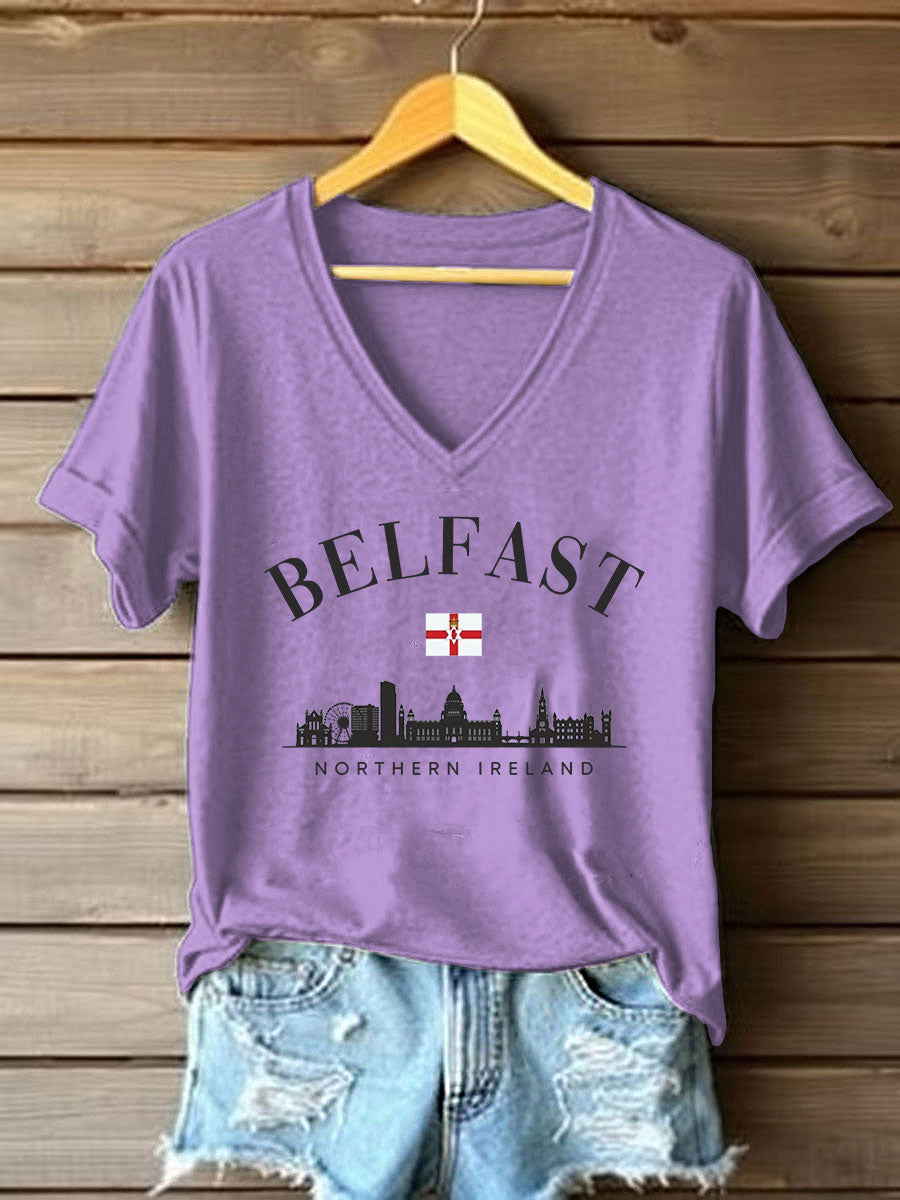 Women's Northern Ireland Printed Casual T-Shirt