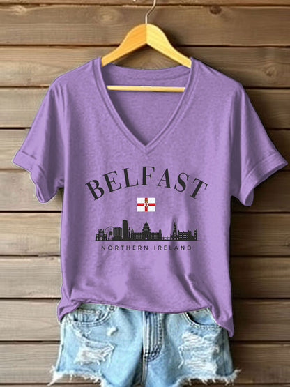 Women's Northern Ireland Printed Casual T-Shirt