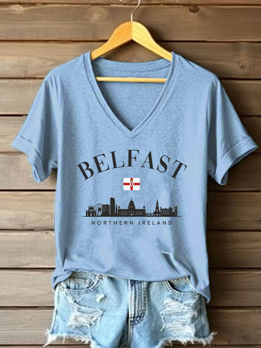 Women's Northern Ireland Printed Casual T-Shirt