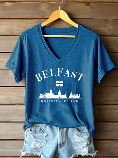 Women's Northern Ireland Printed Casual T-Shirt