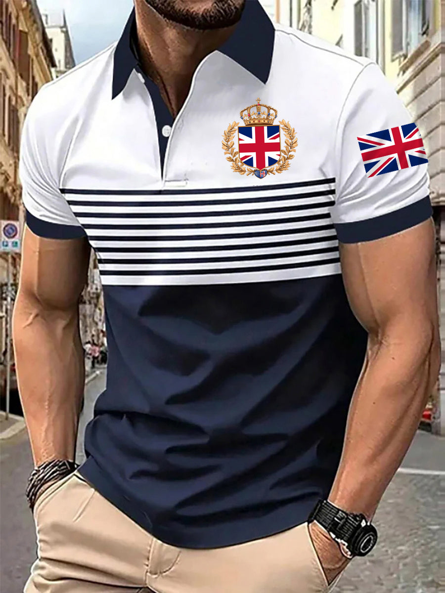 Men's Vintage England Flag Casual Shirt