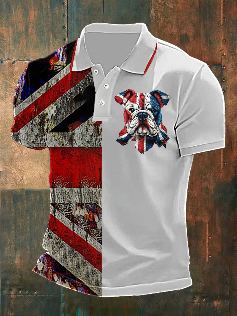 Men's Vintage England Flag Casual Shirt