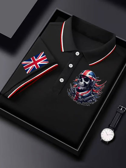 Men's Vintage England Flag Casual Shirt