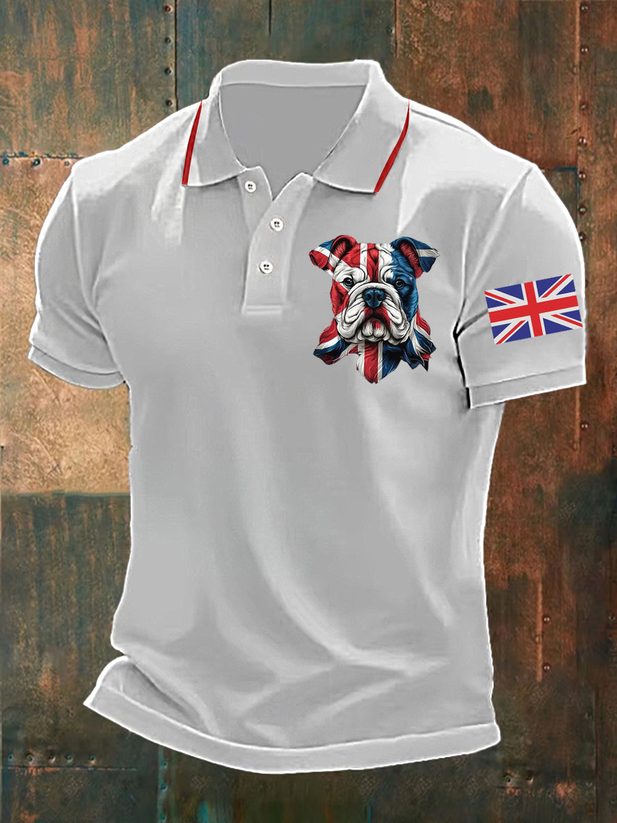Men's Vintage England Flag Casual Shirt