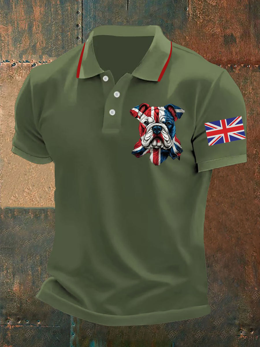 Men's Vintage England Flag Casual Shirt