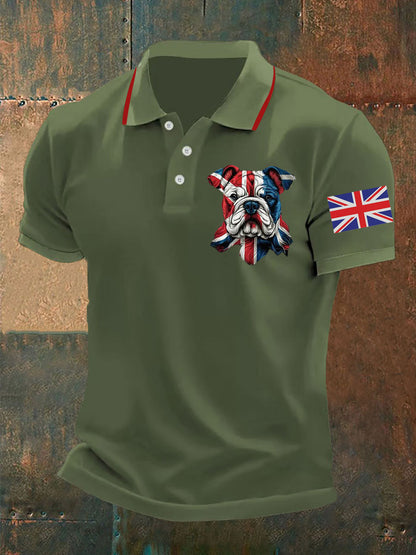 Men's Vintage England Flag Casual Shirt