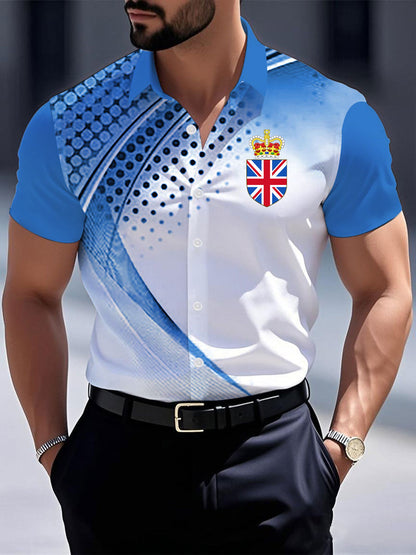 Men's Vintage England Crown Casual Shirt