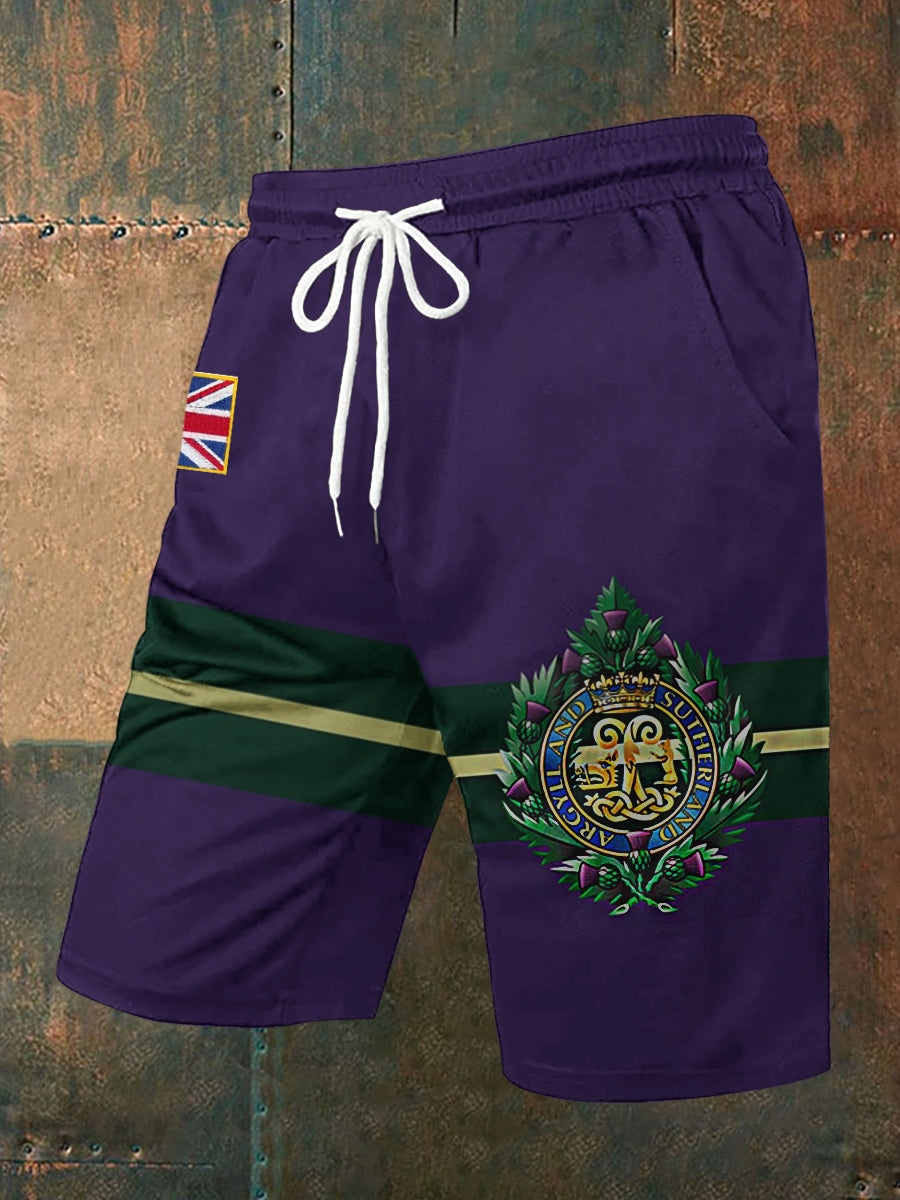 Men's Canada Day Badge Print Shorts