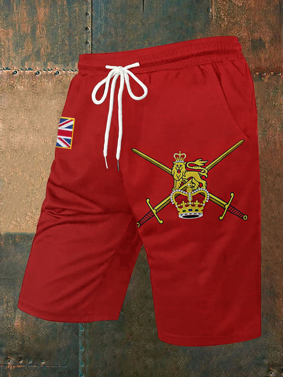 Men's Canada Day Badge Print Shorts