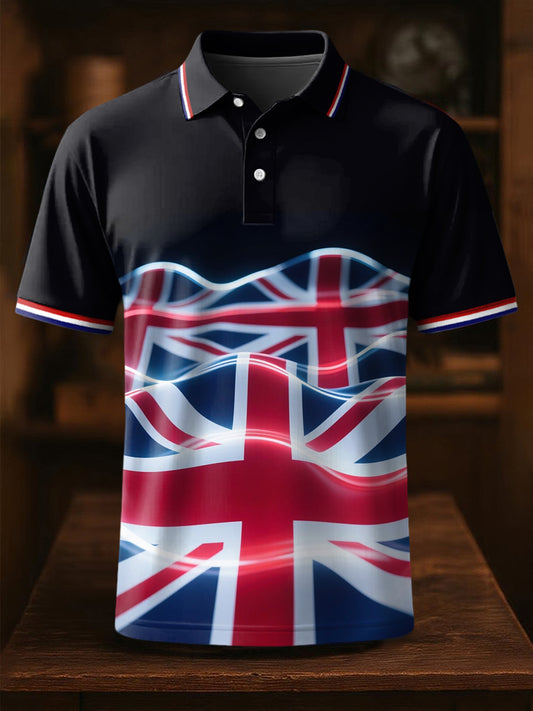 Men's UK Flag Print Casual Top