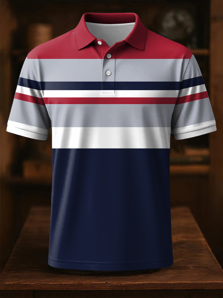Men's Stripes Print Casual Top