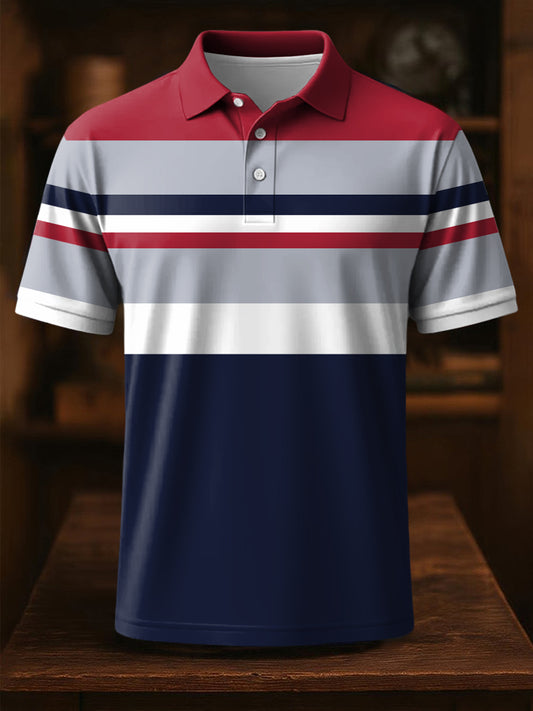 Men's Stripes Print Casual Top