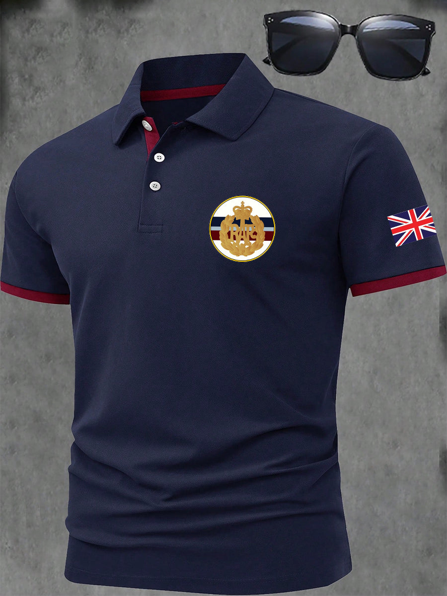Men's British Royal Air Force RAF  Print Casual Short Sleeve Top