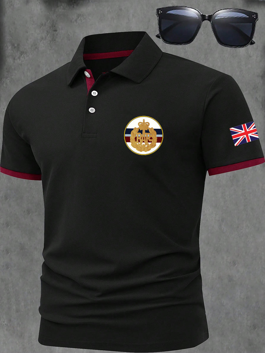 Men's British Royal Air Force RAF  Print Casual Short Sleeve Top