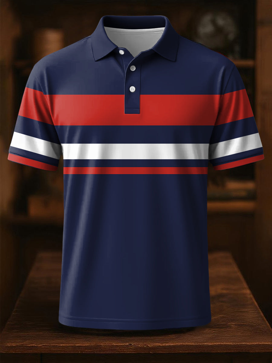 Men's Stripes Print Casual Top