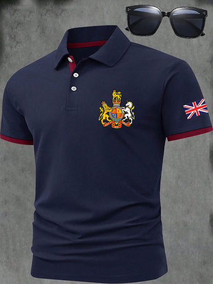 Men's BRITISH ROYAL Print Casual Short Sleeve Top