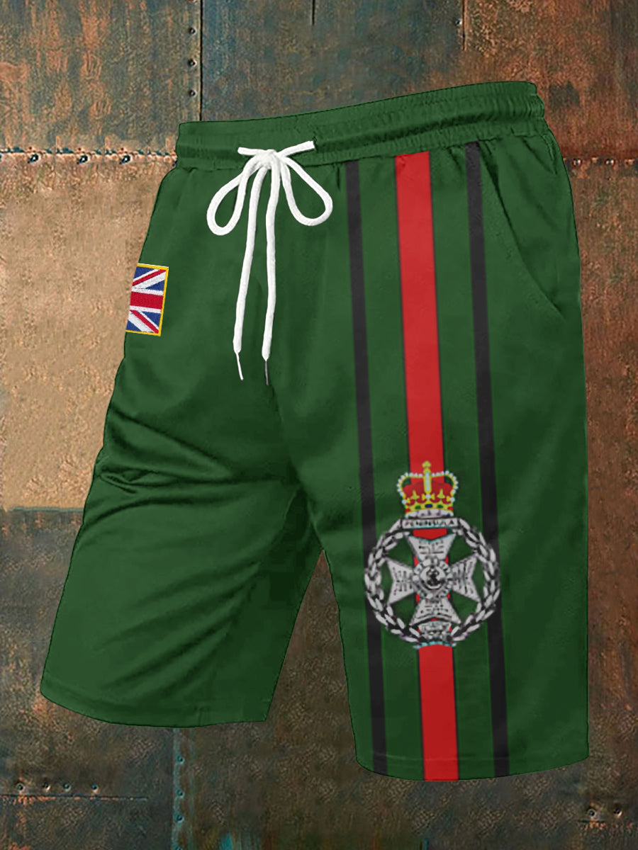 Men's Business Style Badge Shorts