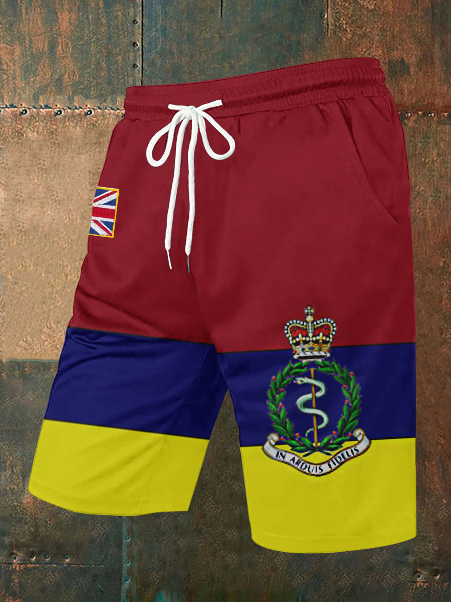 Men's Business Style Badge Shorts