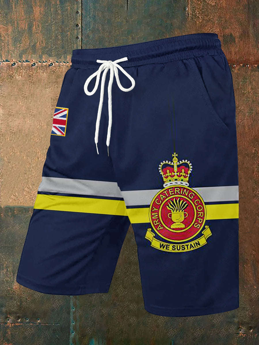 Men's Business Style Badge Shorts