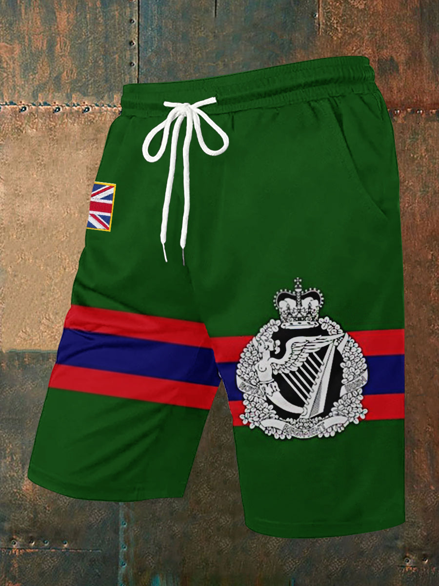 Men's Business Style Badge Shorts