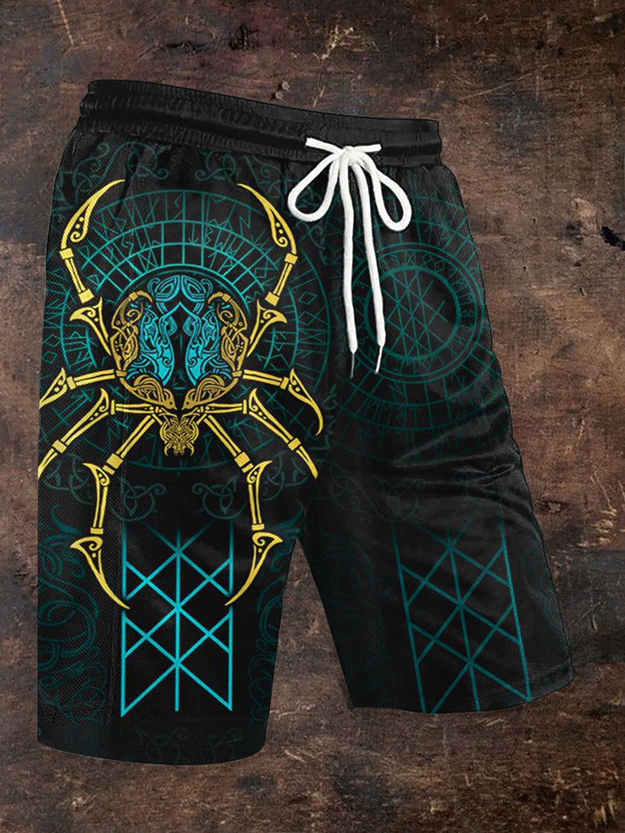 Men's Viking Print Shorts