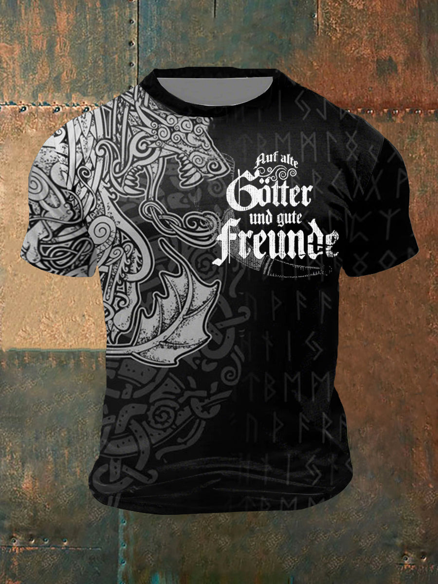 Men's Viking Printed Short Sleeve T-Shirt