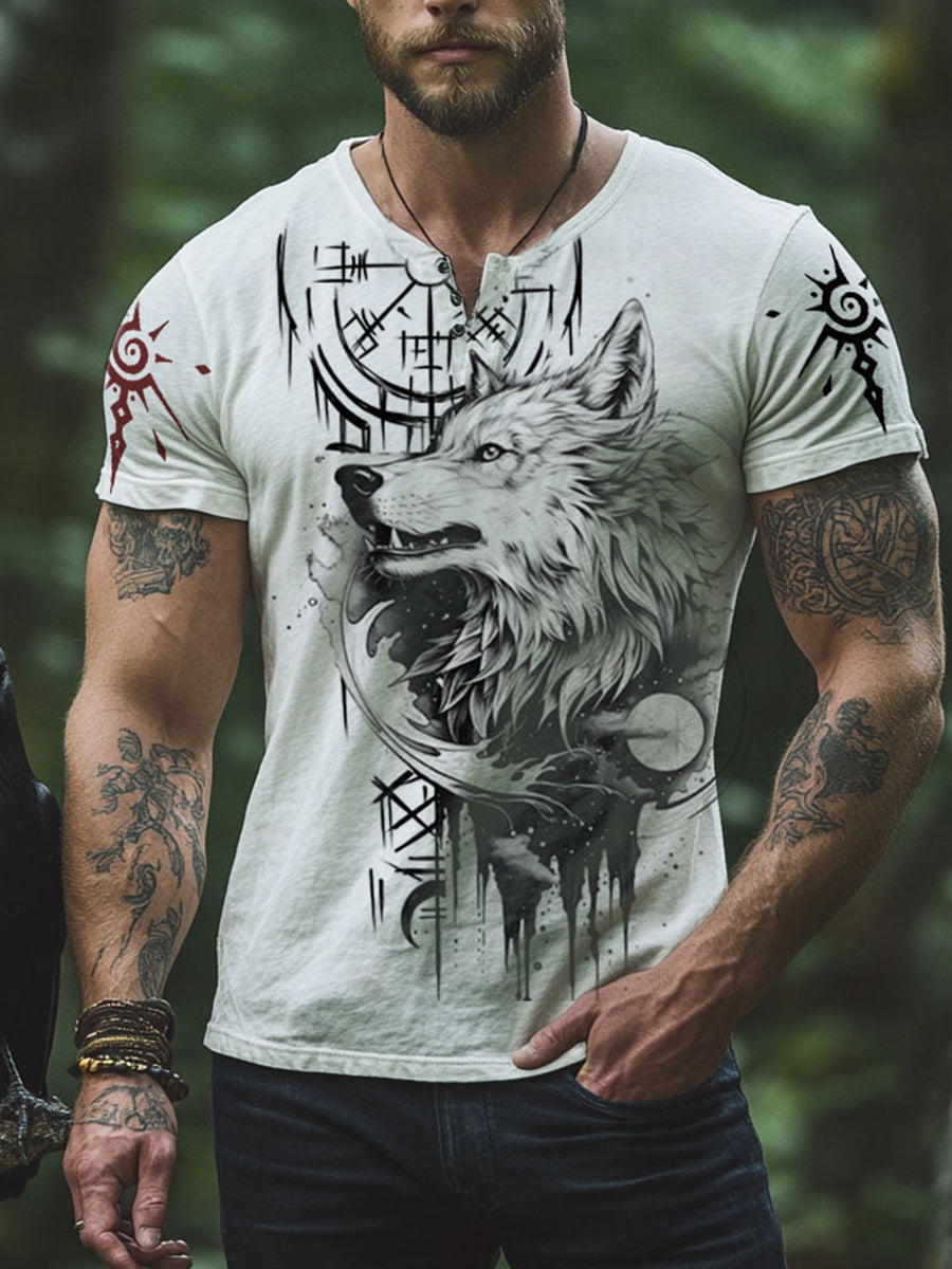 Men's Viking Wolf Totem T-shirt