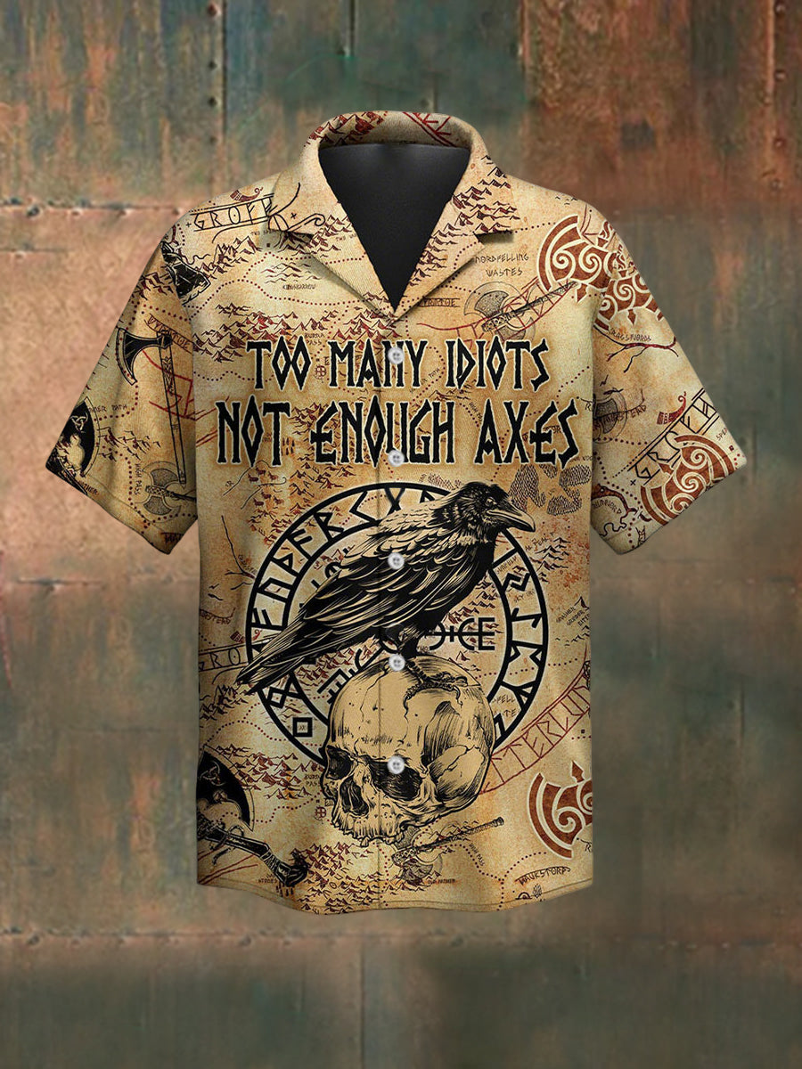 Men's Too Many Idiots Not Enough Axes Short Sleeve Shirt